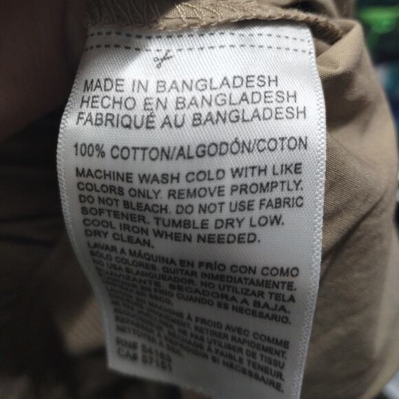 Nautica NWT Women's Size Small Brown Mid-Rise Cropped Utility Roll-Tab Leg Pants - Picture 6 of 7